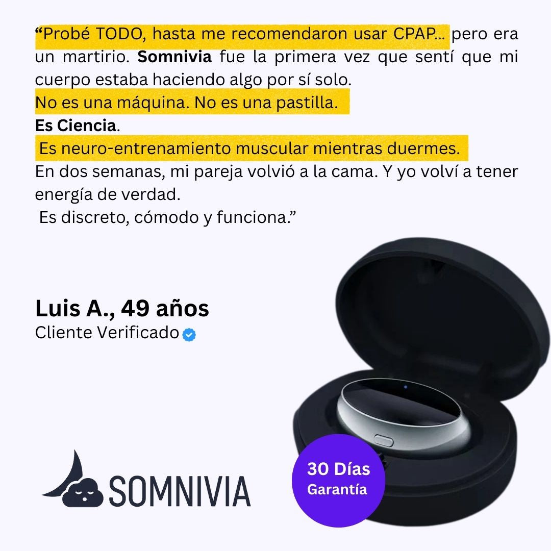 Somnivia, anti-ronquidos eléctrico | Diseñado para mejorar tu descanso
